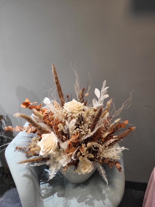 Dried flower arrangements 40cmD H50 photo #4
