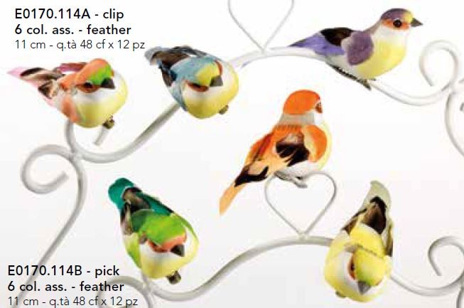 DECORATIVE BIRD 11CM photo #1