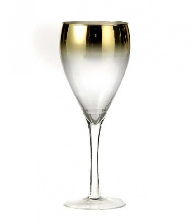 GOLD VASE D 15 H 40 ELEGANCE photo #1